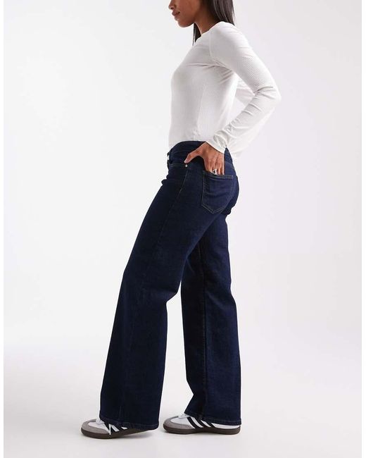 ONLY Blue Judy Low Rise Wide Leg Jeans