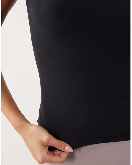 4505 Black Fitted Cotton Everyday T-shirt With Quick Dry Finish