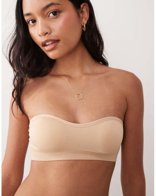 Cotton On Brown Seamless Sweetheart Padded Bandeau