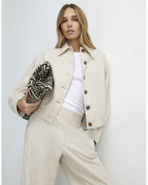 River Island Natural Tailobomber Jacket