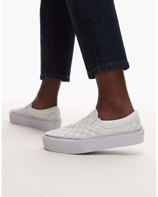 Vans Metallic Classic Platform Slip On Trainers