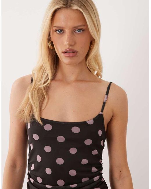 ASOS White Mesh Cami Mini Dress