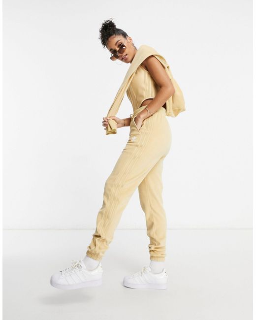 Relaxed risqué - jogger en velours - beige adidas Originals en coloris  Neutre | Lyst