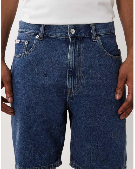 Calvin Klein Blue Cargo Jorts