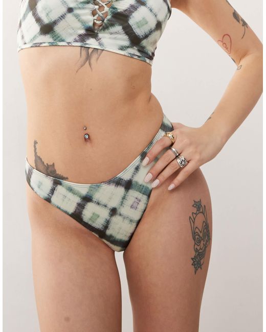 Monki Natural Mix And Match Triangle Bikini Brief