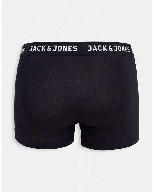 Jack & Jones Black 7 Pack Trunks for men