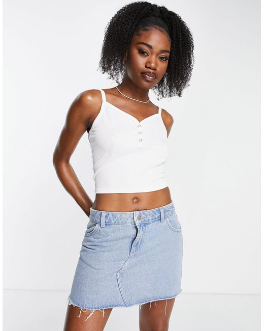 Hollister Crop Top in Black (White) Lyst