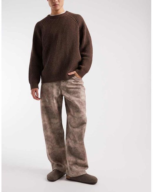 ASOS Brown baggy Trousers for men