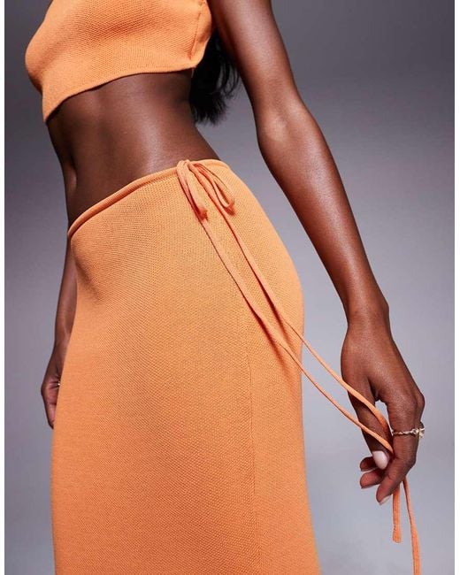 Wanderdoll Gray Sienna Fine Knit Maxi Skirt Co-ord