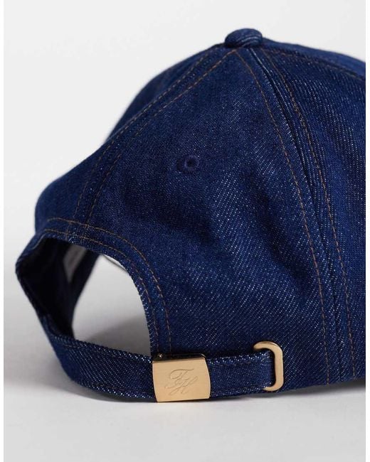 Tommy Hilfiger Blue Denim Script Logo Cap for men