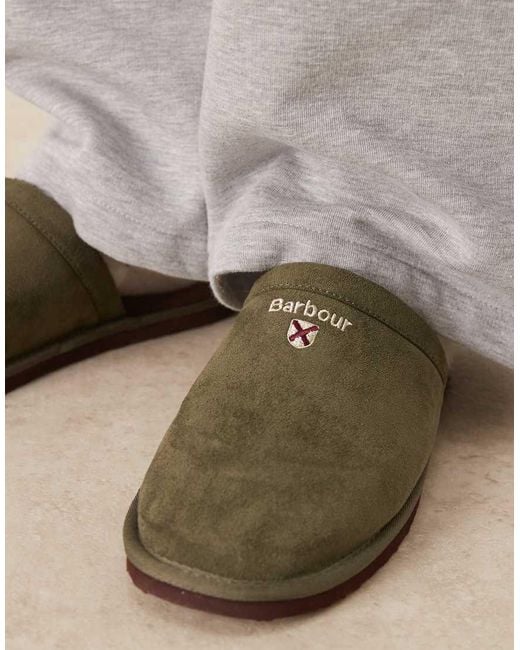 Barbour Green Everitt Mule Slipper for men