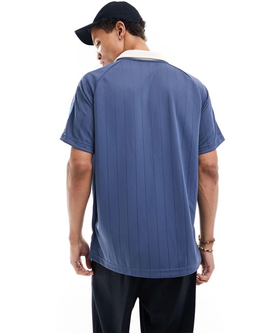 Adidas Originals Blue Retro Polo Shirt for men