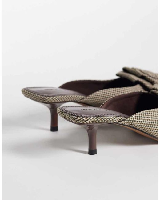 ASOS Multicolor Surprise Corsage Detail Pointed Kitten Heeled Mules