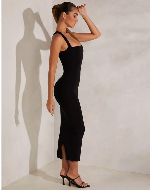 Oh Polly Natural Modal Square Neck Maxi Dress