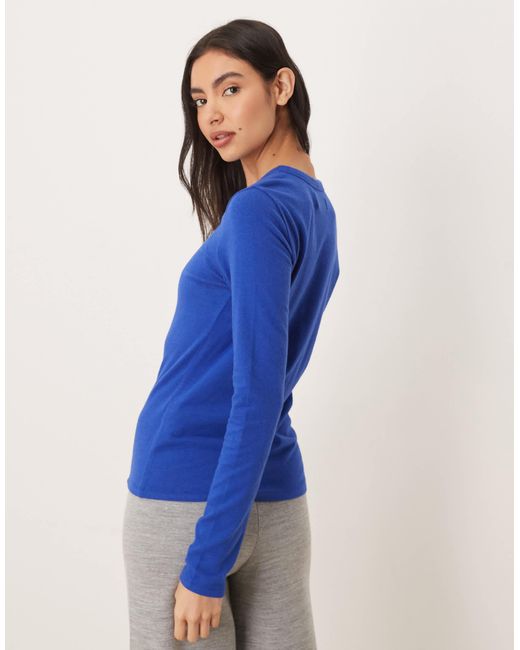 Abercrombie & Fitch Blue – langärmliges, weiches oberteil