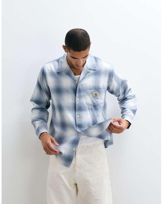Carhartt Blue Long Sleeve Tyers Shirt for men