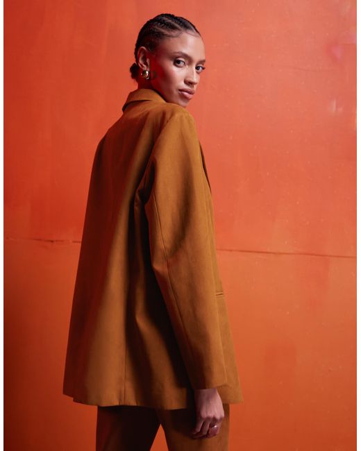 Fin Oversized Suede Like Blazer