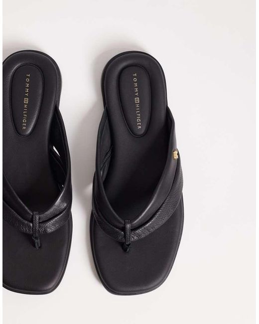 Tommy Hilfiger Black Elevated Flip Flop