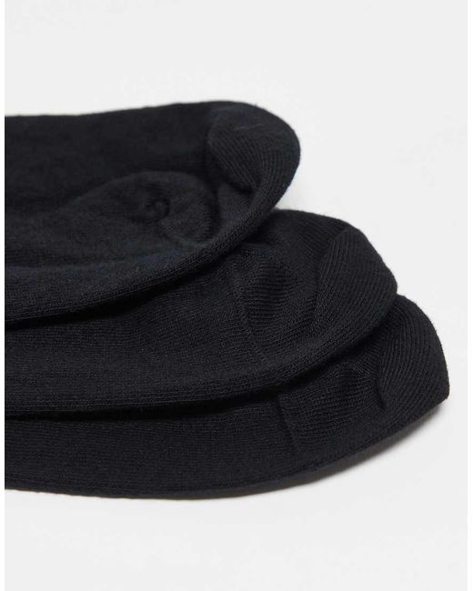 Pack De 3 Calcetines Tobilleros Negros De Lacoste de hombre de color Black