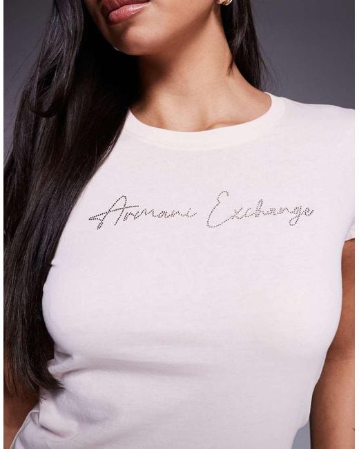 ARMANI EXCHANGE Gray Logo T-Shirt