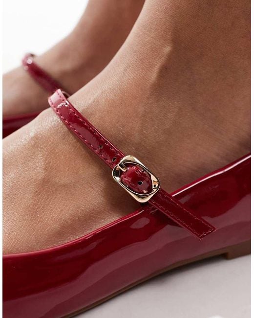 River Island Red Pointed Ballet Flat