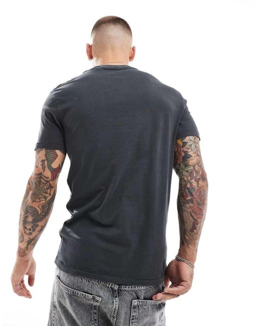 Superdry Blue Essential Washed Pocket T-Shirt for men