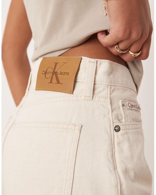 Calvin Klein Natural Longer Denim Shorts