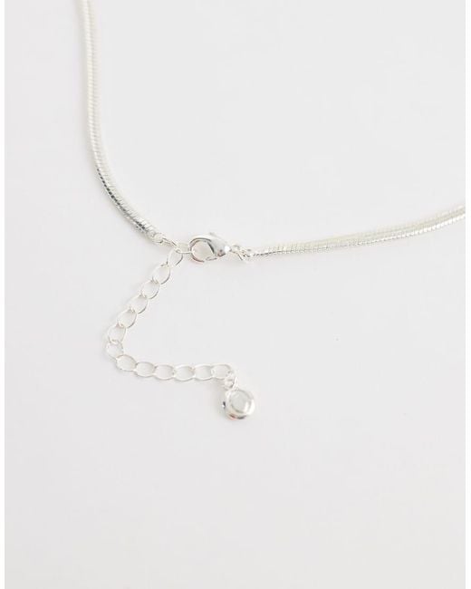 Orelia White Statement Spiral Necklace