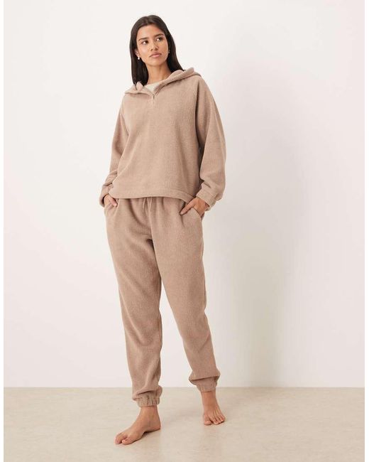ASOS Natural Microfleece Oversized Hoodie
