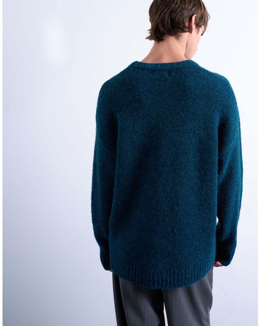 Pull ras Topman pour homme en coloris Blue