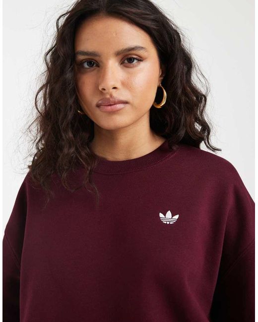 Adidas Originals Red Essential Oversized Sweatshirt