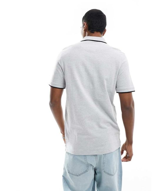 Jack & Jones White Essentials Jersey Polo for men