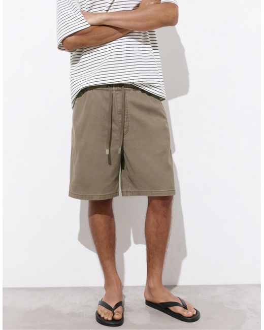 Pull&Bear Bermuda-shorts mit elastischem bund in White für Herren