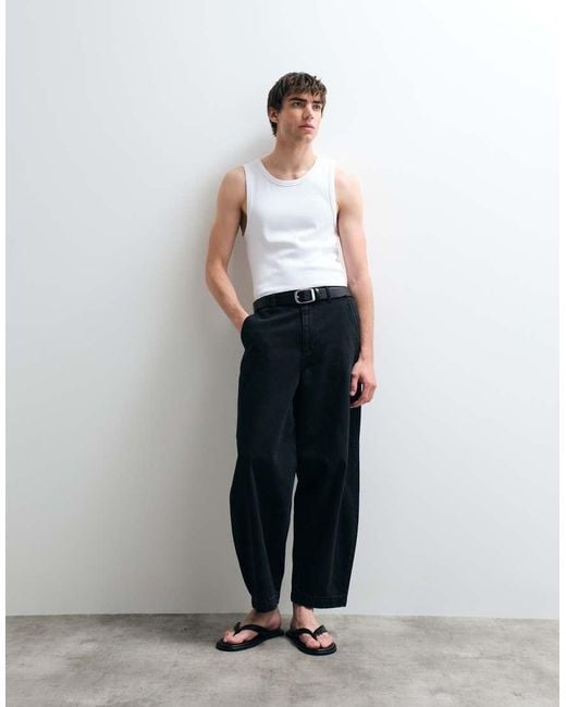ASOS COLLECTIVE White Super Heavyweight Muscle Fit Rib Tank Top for men