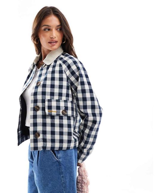 Barbour Blue Maddison Gingham Jacket