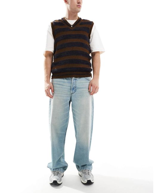 ASOS Blue Baggy Fit Jeans for men