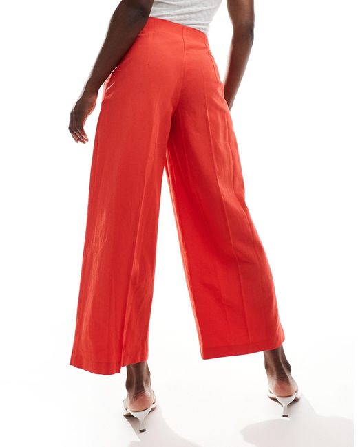 ASOS Red Tailo Culotte With Linen