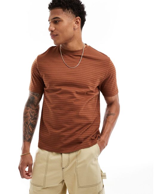 ASOS – t-shirt in Brown für Herren