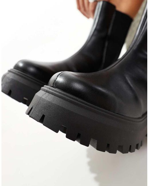 ASOS White Amber Chunky Chelsea Boots