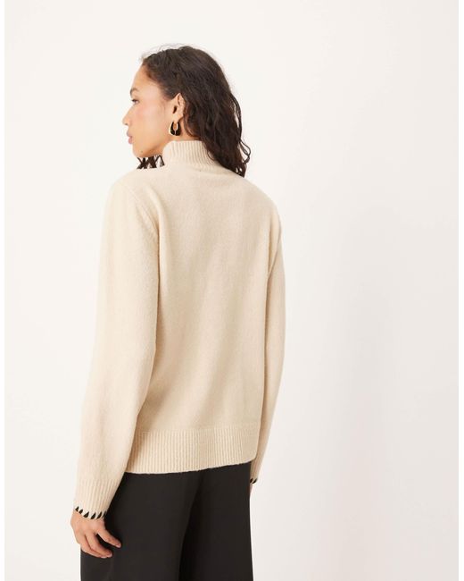 Threadbare Natural – rollkragenpullover
