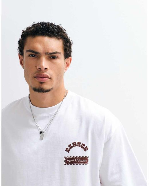 ASOS White Oversized T-Shirt With Crocodile Graphic for men