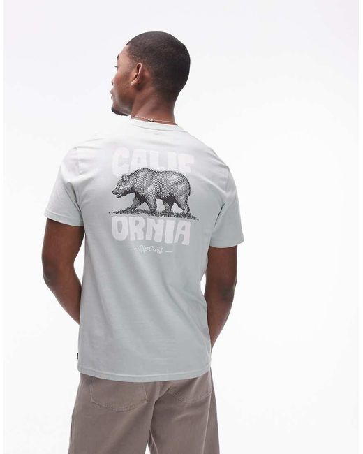 Rip Curl White Desti Animal T Shirt for men