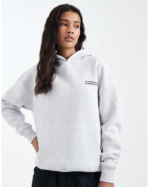 Cotton On White Plush Premium Graphic Hoodie