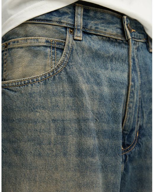 Jean baggy super large Pull&Bear pour homme en coloris White