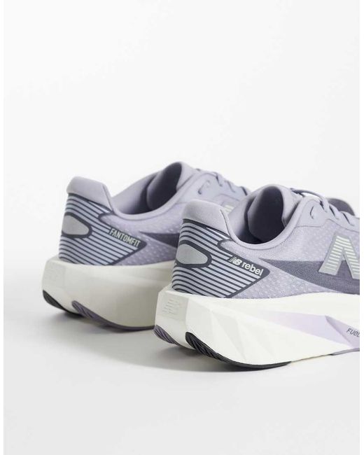 New Balance White Fuelcell Rebel V5 Running Trainers for men
