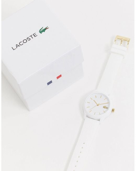 Lacoste White 12.12 Silicone Watch