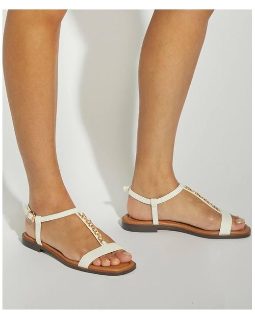 Dune White Lollipops Flat Sandals