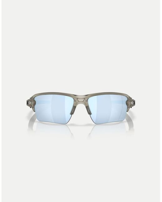 Oakley Blue Flak 2.0 Xl Rectangle Polarised Sunglasses With Mirrored Lens for men