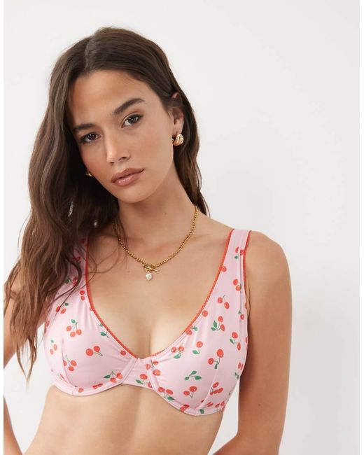 ASOS Purple Fuller Bust Shannon Marina Del Rey Underwire Bikini Top