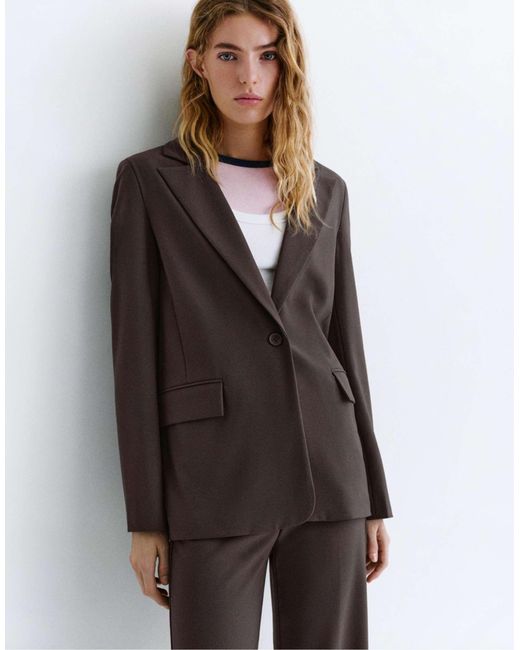 Blazer classique Pull&Bear en coloris Brown